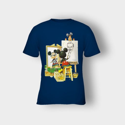 Drawing-Walt-Disney-Mickey-Inspired-Kids-T-Shirt-Navy