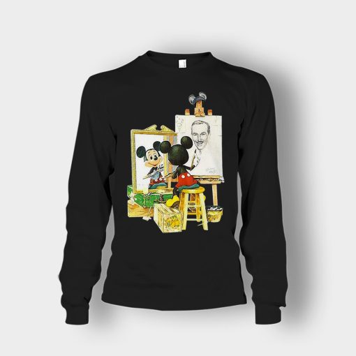 Drawing-Walt-Disney-Mickey-Inspired-Unisex-Long-Sleeve-Black