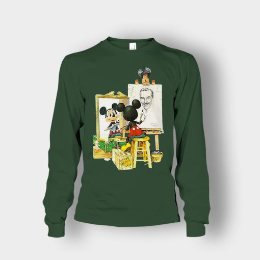 Drawing-Walt-Disney-Mickey-Inspired-Unisex-Long-Sleeve-Forest