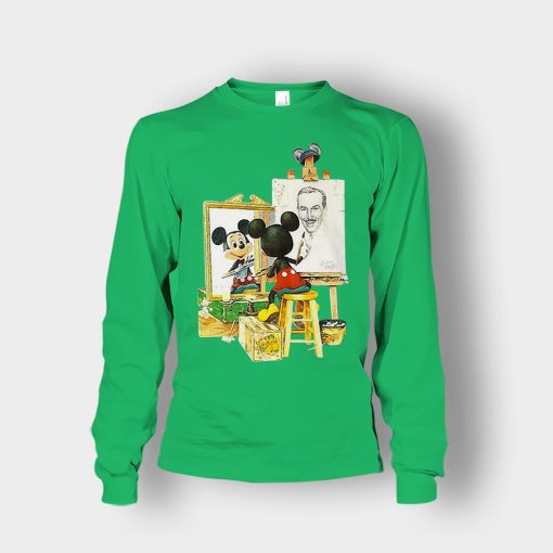 Drawing-Walt-Disney-Mickey-Inspired-Unisex-Long-Sleeve-Irish-Green