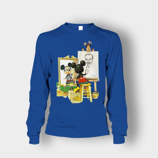 Drawing-Walt-Disney-Mickey-Inspired-Unisex-Long-Sleeve-Royal