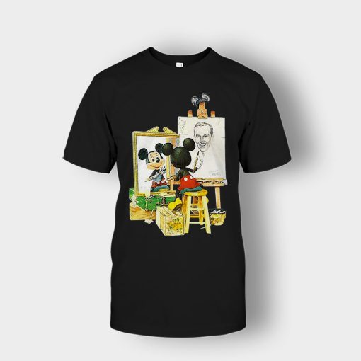 Drawing-Walt-Disney-Mickey-Inspired-Unisex-T-Shirt-Black