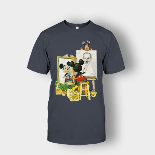 Drawing-Walt-Disney-Mickey-Inspired-Unisex-T-Shirt-Dark-Heather
