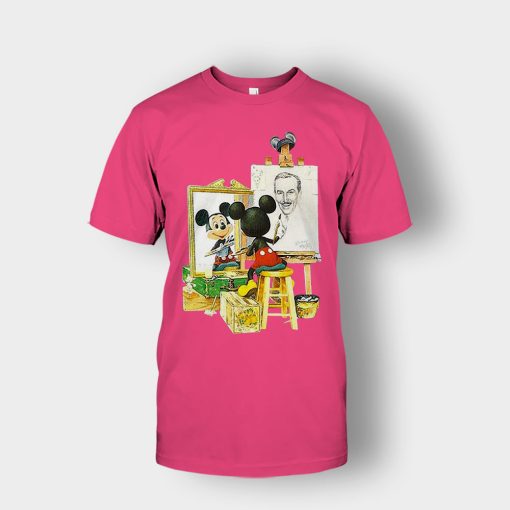 Drawing-Walt-Disney-Mickey-Inspired-Unisex-T-Shirt-Heliconia