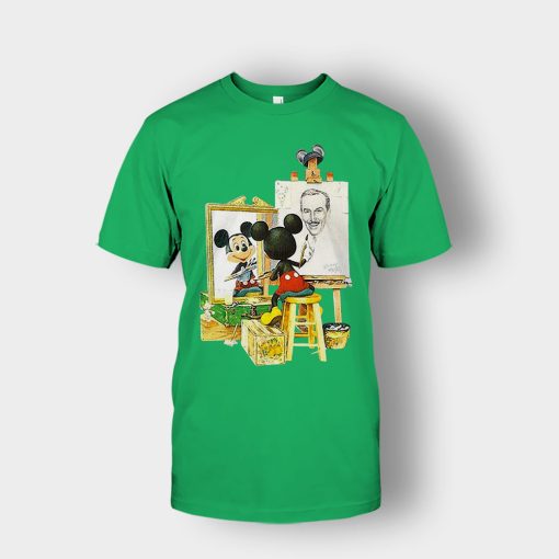 Drawing-Walt-Disney-Mickey-Inspired-Unisex-T-Shirt-Irish-Green