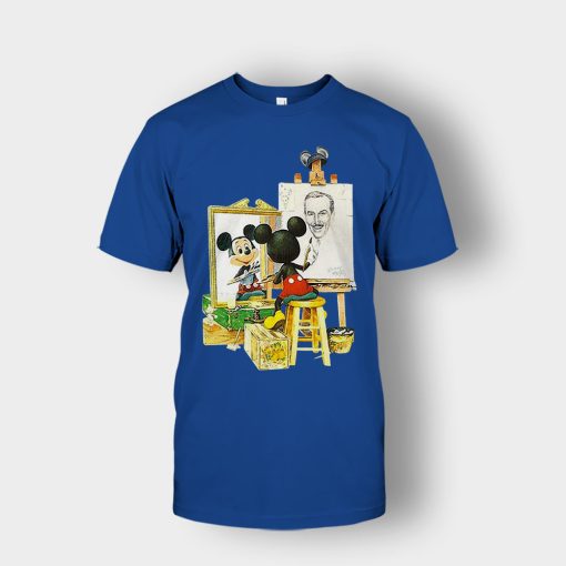 Drawing-Walt-Disney-Mickey-Inspired-Unisex-T-Shirt-Royal