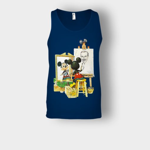 Drawing-Walt-Disney-Mickey-Inspired-Unisex-Tank-Top-Navy