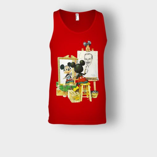 Drawing-Walt-Disney-Mickey-Inspired-Unisex-Tank-Top-Red