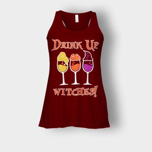 Drink-Up-Witches-Hocus-Pocus-Glitter-Bella-Womens-Flowy-Tank-Maroon