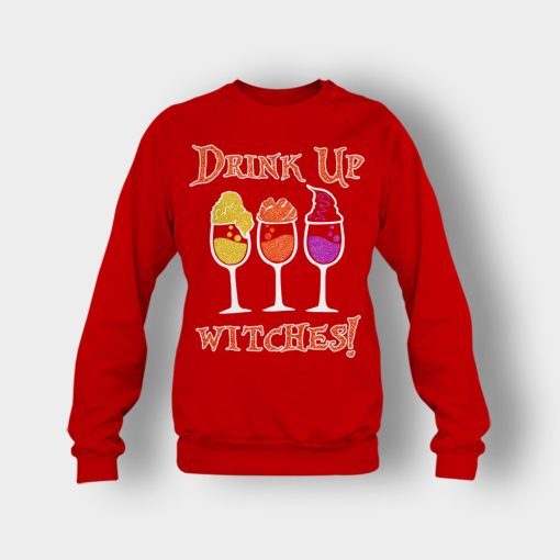 Drink-Up-Witches-Hocus-Pocus-Glitter-Crewneck-Sweatshirt-Red