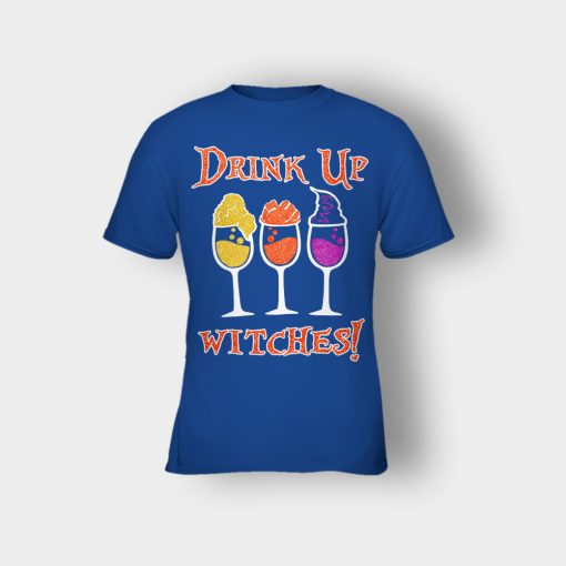 Drink-Up-Witches-Hocus-Pocus-Glitter-Kids-T-Shirt-Royal