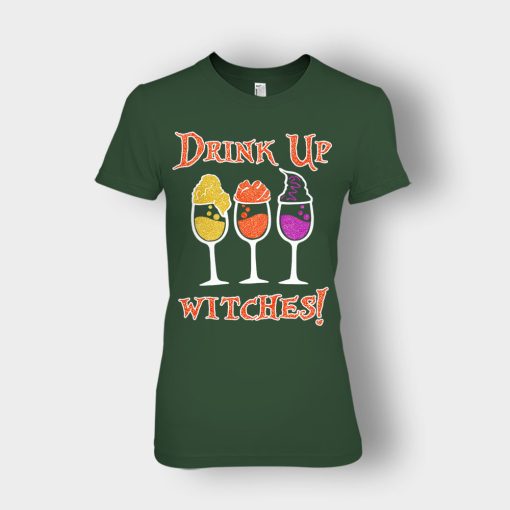 Drink-Up-Witches-Hocus-Pocus-Glitter-Ladies-T-Shirt-Forest