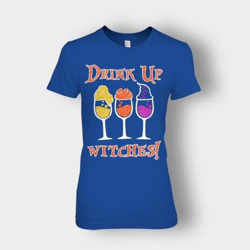 Drink-Up-Witches-Hocus-Pocus-Glitter-Ladies-T-Shirt-Royal