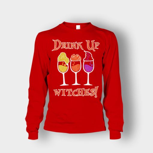 Drink-Up-Witches-Hocus-Pocus-Glitter-Unisex-Long-Sleeve-Red