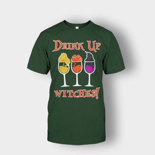 Drink-Up-Witches-Hocus-Pocus-Glitter-Unisex-T-Shirt-Forest