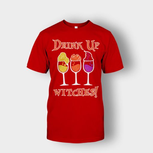 Drink-Up-Witches-Hocus-Pocus-Glitter-Unisex-T-Shirt-Red
