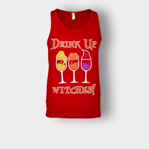 Drink-Up-Witches-Hocus-Pocus-Glitter-Unisex-Tank-Top-Red