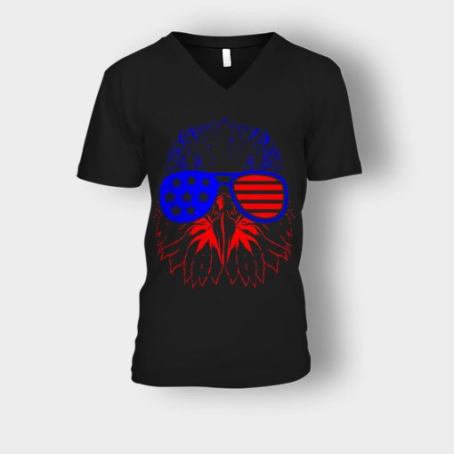 Eagle-American-Flag-4th-Of-July-Independence-Day-Patriot-Unisex-V-Neck-T-Shirt-Black