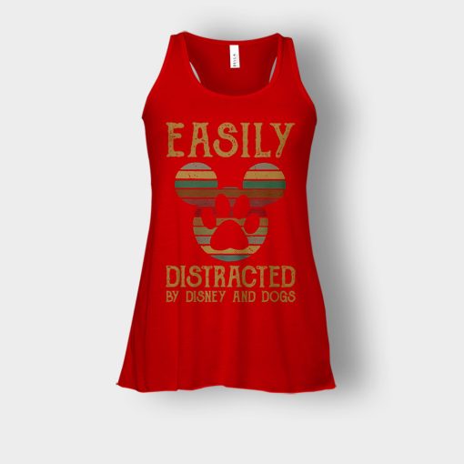 Easily-Distracted-By-Dogs-And-Disney-Mickey-Inspired-Bella-Womens-Flowy-Tank-Red