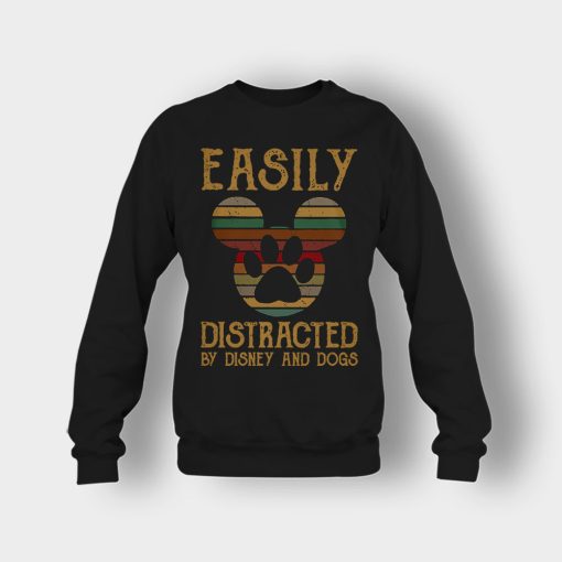 Easily-Distracted-By-Dogs-And-Disney-Mickey-Inspired-Crewneck-Sweatshirt-Black