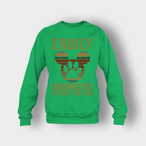 Easily-Distracted-By-Dogs-And-Disney-Mickey-Inspired-Crewneck-Sweatshirt-Irish-Green