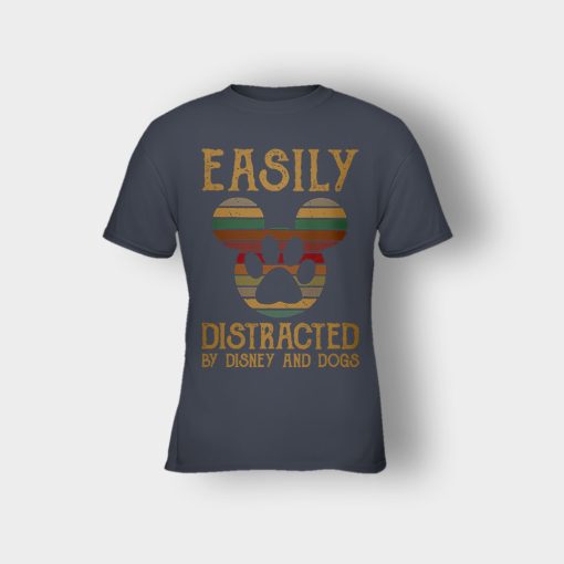 Easily-Distracted-By-Dogs-And-Disney-Mickey-Inspired-Kids-T-Shirt-Dark-Heather