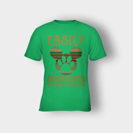 Easily-Distracted-By-Dogs-And-Disney-Mickey-Inspired-Kids-T-Shirt-Irish-Green