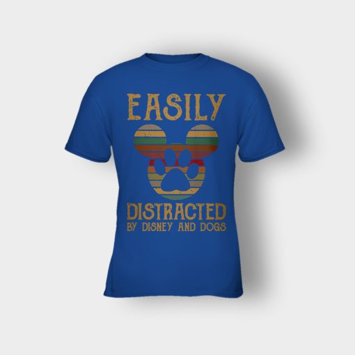 Easily-Distracted-By-Dogs-And-Disney-Mickey-Inspired-Kids-T-Shirt-Royal