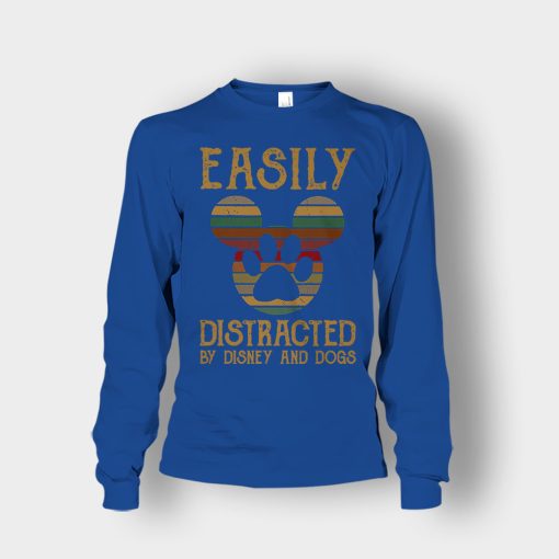 Easily-Distracted-By-Dogs-And-Disney-Mickey-Inspired-Unisex-Long-Sleeve-Royal