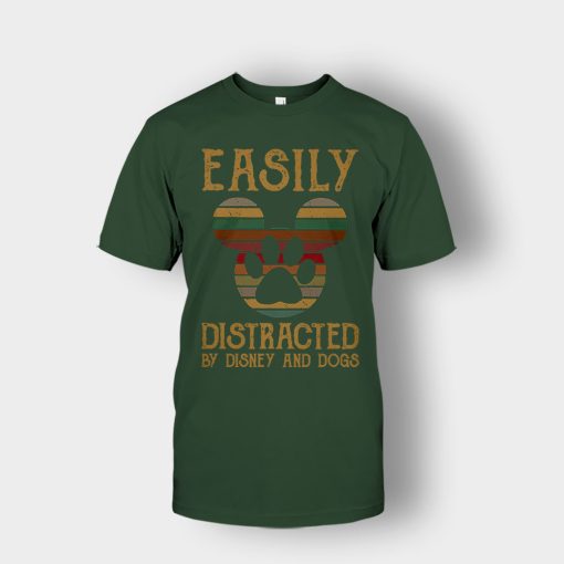 Easily-Distracted-By-Dogs-And-Disney-Mickey-Inspired-Unisex-T-Shirt-Forest