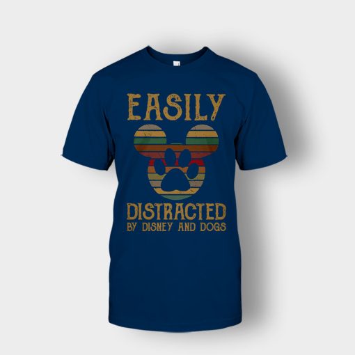 Easily-Distracted-By-Dogs-And-Disney-Mickey-Inspired-Unisex-T-Shirt-Navy