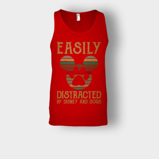 Easily-Distracted-By-Dogs-And-Disney-Mickey-Inspired-Unisex-Tank-Top-Red