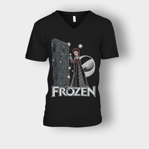 Elsa-Princess-Carbon-Disney-Frozen-Inspired-Unisex-V-Neck-T-Shirt-Black