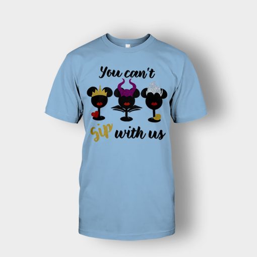Epcot-Food-Wine-Festival-Villains-Mean-Girls-You-Cant-Sip-With-Us-Wine-Glass-Unisex-T-Shirt-Light-Blue