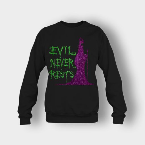 Evil-Never-Rests-Glitter-Disney-Maleficient-Inspired-Crewneck-Sweatshirt-Black