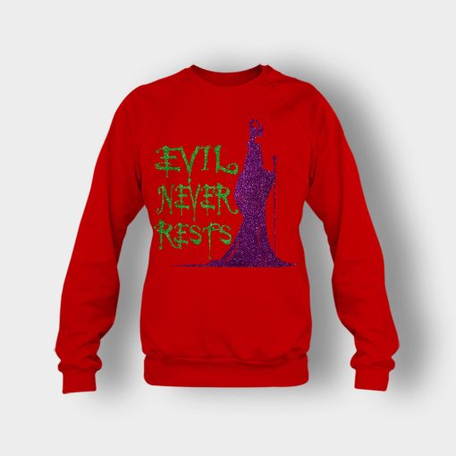 Evil-Never-Rests-Glitter-Disney-Maleficient-Inspired-Crewneck-Sweatshirt-Red