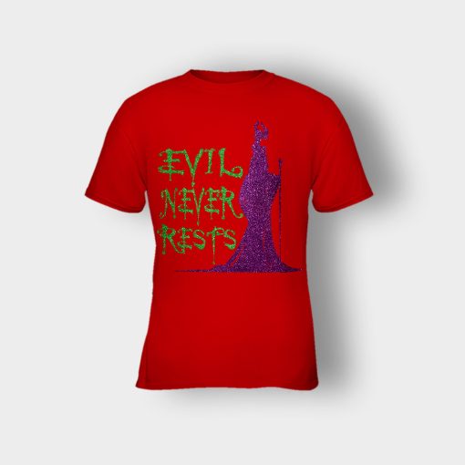 Evil-Never-Rests-Glitter-Disney-Maleficient-Inspired-Kids-T-Shirt-Red