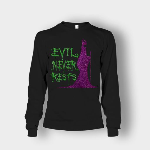 Evil-Never-Rests-Glitter-Disney-Maleficient-Inspired-Unisex-Long-Sleeve-Black