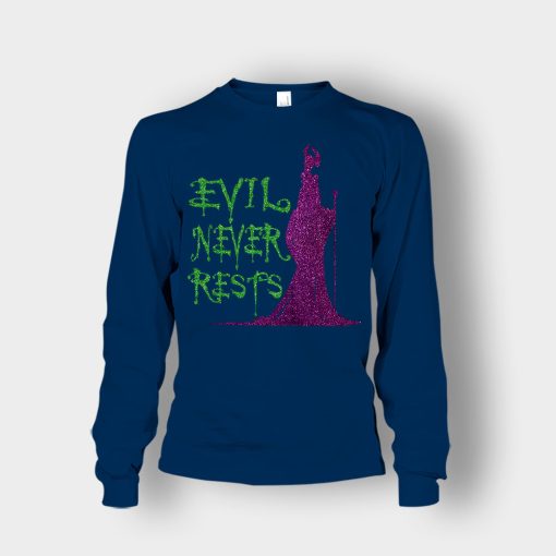 Evil-Never-Rests-Glitter-Disney-Maleficient-Inspired-Unisex-Long-Sleeve-Navy