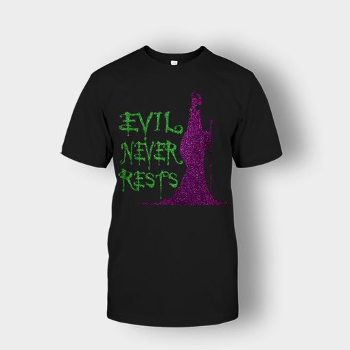 Evil-Never-Rests-Glitter-Disney-Maleficient-Inspired-Unisex-T-Shirt-Black