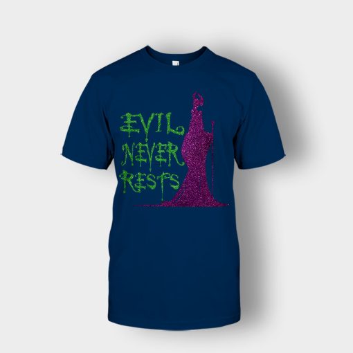 Evil-Never-Rests-Glitter-Disney-Maleficient-Inspired-Unisex-T-Shirt-Navy