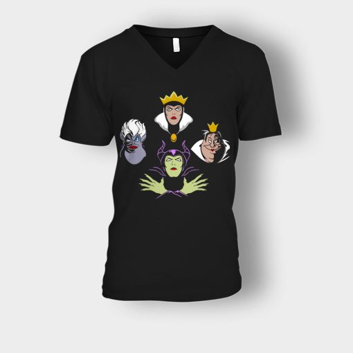 Evil-Queens-Ursula-Disney-Maleficient-Inspired-Unisex-V-Neck-T-Shirt-Black