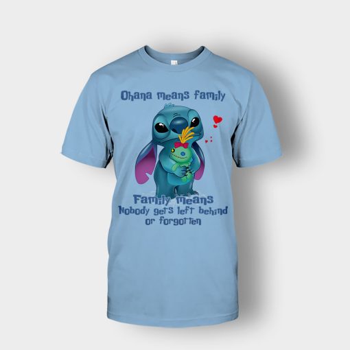 Family-Means-Nobody-Get-Left-Behind-Disney-Lilo-And-Stitch-Unisex-T-Shirt-Light-Blue