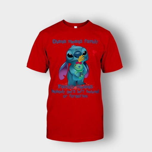 Family-Means-Nobody-Get-Left-Behind-Disney-Lilo-And-Stitch-Unisex-T-Shirt-Red