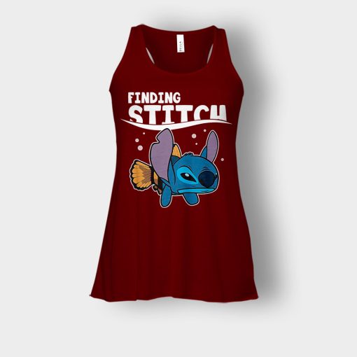 Finding-Stitch-Disney-Lilo-And-Stitch-Bella-Womens-Flowy-Tank-Maroon