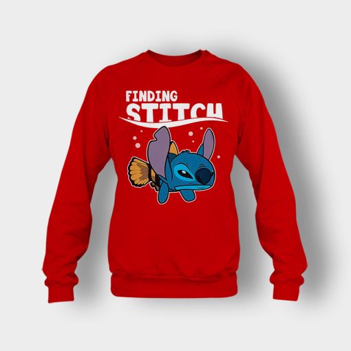 Finding-Stitch-Disney-Lilo-And-Stitch-Crewneck-Sweatshirt-Red