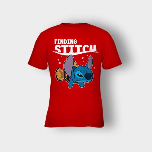 Finding-Stitch-Disney-Lilo-And-Stitch-Kids-T-Shirt-Red