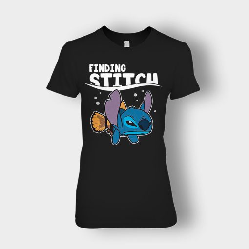 Finding-Stitch-Disney-Lilo-And-Stitch-Ladies-T-Shirt-Black