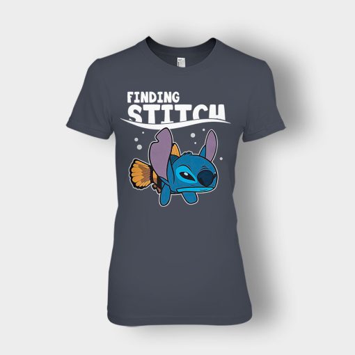 Finding-Stitch-Disney-Lilo-And-Stitch-Ladies-T-Shirt-Dark-Heather