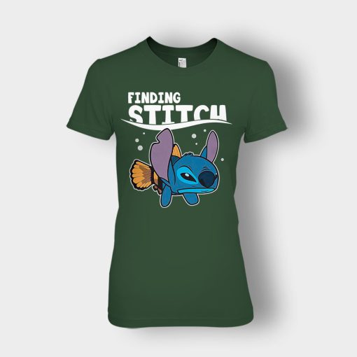 Finding-Stitch-Disney-Lilo-And-Stitch-Ladies-T-Shirt-Forest